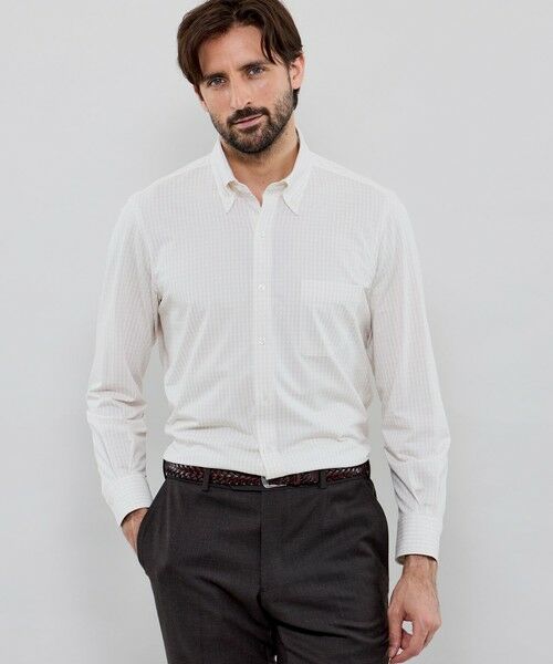 MACKINTOSH LONDON(MENS)/マッキントッシュ ロンドン メンズ 【FLEX JERSEY】チェックプリントジャージーシャツ ベージュ2 LL MACKINTOSH LONDON(MENS)/マッキントッシュ ロンドン メンズ 【FLEX JERSEY】チェックプリントジャージーシャツ ベージュ2 LL