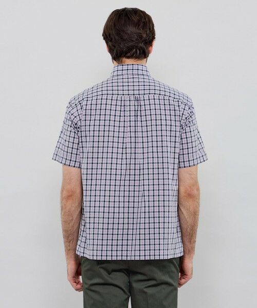 MACKINTOSH LONDON(MENS) / マッキントッシュ ロンドン 　メンズ シャツ・ブラウス | シアサッカーリネンギンガム 半袖ボタンダウンシャツ | 詳細5
