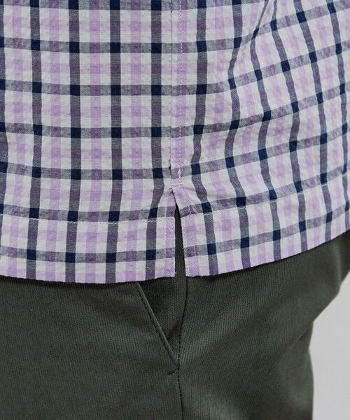 MACKINTOSH LONDON(MENS) / マッキントッシュ ロンドン 　メンズ シャツ・ブラウス | シアサッカーリネンギンガム 半袖ボタンダウンシャツ | 詳細8