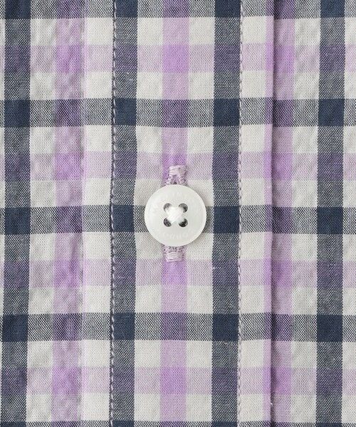 MACKINTOSH LONDON(MENS) / マッキントッシュ ロンドン 　メンズ シャツ・ブラウス | シアサッカーリネンギンガム 半袖ボタンダウンシャツ | 詳細9