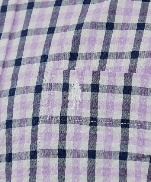 MACKINTOSH LONDON(MENS) / マッキントッシュ ロンドン 　メンズ シャツ・ブラウス | シアサッカーリネンギンガム 半袖ボタンダウンシャツ | 詳細10