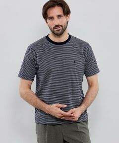 MACKINTOSH LONDON(MENS) / マッキントッシュ ロンドン 　メンズ カットソー | マイクロリンクスボーダー半袖Tシャツ