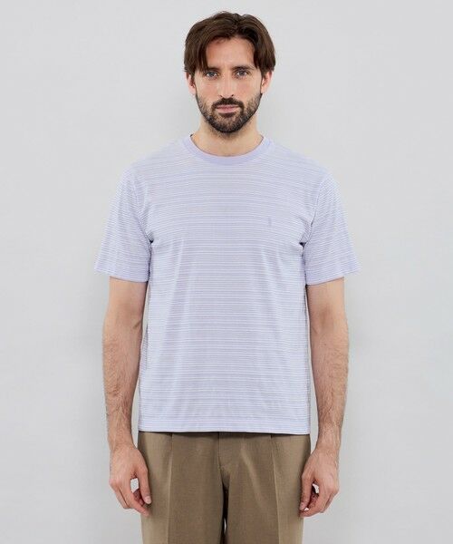 MACKINTOSH LONDON(MENS) / マッキントッシュ ロンドン 　メンズ カットソー | マイクロリンクスボーダー半袖Tシャツ | 詳細4