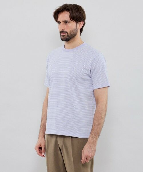 MACKINTOSH LONDON(MENS) / マッキントッシュ ロンドン 　メンズ カットソー | マイクロリンクスボーダー半袖Tシャツ | 詳細5