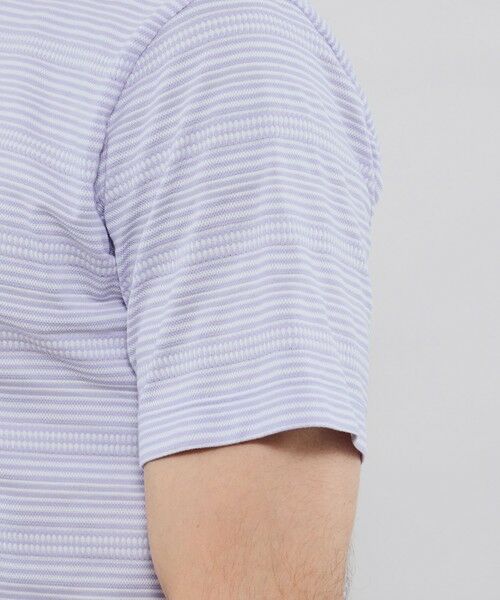 MACKINTOSH LONDON(MENS) / マッキントッシュ ロンドン 　メンズ カットソー | マイクロリンクスボーダー半袖Tシャツ | 詳細7