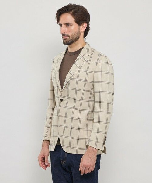 MACKINTOSH LONDON(MENS) / マッキントッシュ ロンドン 　メンズ ノーカラージャケット | ウールチェックジャケット | 詳細4