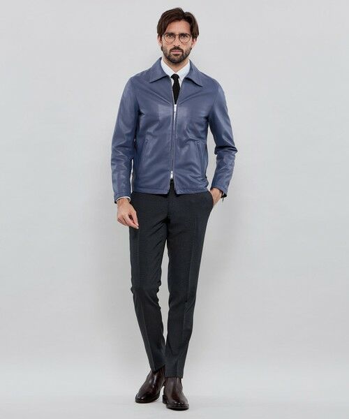 MACKINTOSH LONDON(MENS) / マッキントッシュ ロンドン 　メンズ ブルゾン | 【Weather proofed Leather】レザーアビエータージャケット | 詳細1