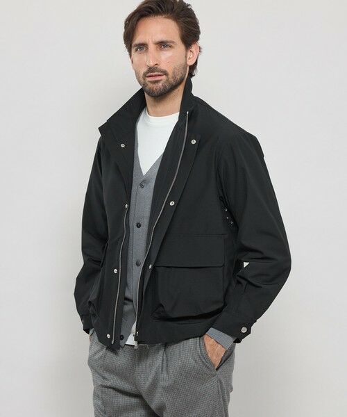 MACKINTOSH LONDON(MENS) / マッキントッシュ ロンドン メンズ ブルゾン | ウールタイプライタースタンドカラーショートブルゾン(ブラック)