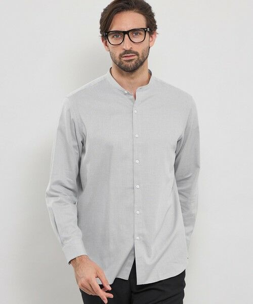 MACKINTOSH LONDON(MENS)/マッキントッシュ ロンドン メンズ 小紋ジャカードバンドカラーシャツ グレー LL MACKINTOSH LONDON(MENS)/マッキントッシュ ロンドン メンズ 小紋ジャカードバンドカラーシャツ グレー LL
