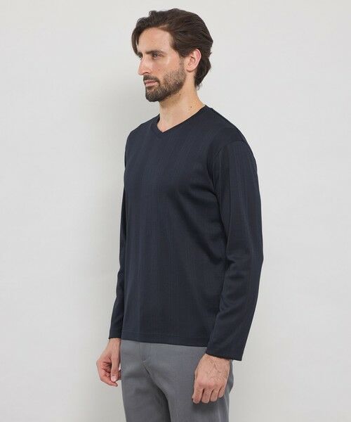 MACKINTOSH LONDON(MENS) / マッキントッシュ ロンドン メンズ カットソー | 針抜きVネックロングスリーブTシャツ | 詳細4