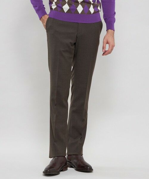 MACKINTOSH LONDON(MENS)/マッキントッシュ ロンドン メンズ 【Adjustable Fit】ストレッチミルドスラックス ブラウン8 90 MACKINTOSH LONDON(MENS)/マッキントッシュ ロンドン メンズ 【Adjustable Fit】ストレッチミルドスラックス ブラウン8 90