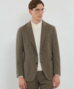 MACKINTOSH LONDON(MENS) / マッキントッシュ ロンドン 　メンズ ノーカラージャケット | 【ANGELICO/アンジェリコ】ヘリンボーンジャケット