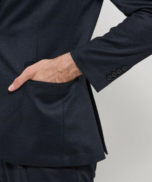 MACKINTOSH LONDON(MENS) / マッキントッシュ ロンドン 　メンズ ノーカラージャケット | 【FLEX JERSEY】グレンチェックセットアップジャケット | 詳細7