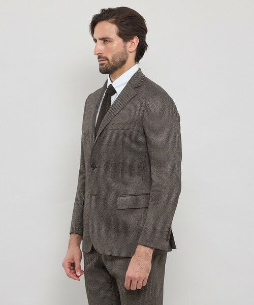 MACKINTOSH LONDON(MENS) / マッキントッシュ ロンドン メンズ ノーカラージャケット | 【WEB・一部店舗限定】【FLEX JERSEY】ハウンドトゥースジャージーセットアップジャケット | 詳細4