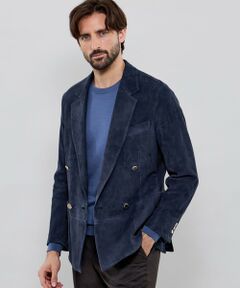 MACKINTOSH LONDON(MENS) / マッキントッシュ ロンドン 　メンズ ノーカラージャケット | ダブルブレステッドスエードジャケット