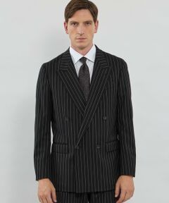 MACKINTOSH LONDON(MENS) / マッキントッシュ ロンドン 　メンズ ノーカラージャケット | 【ANGELICO/アンジェリコ】ピンストライプ ダブルブレステッド4Bジャケット