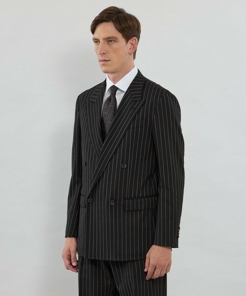 MACKINTOSH LONDON(MENS) / マッキントッシュ ロンドン メンズ ノーカラージャケット | 【ANGELICO/アンジェリコ】ピンストライプ ダブルブレステッド4Bジャケット | 詳細3