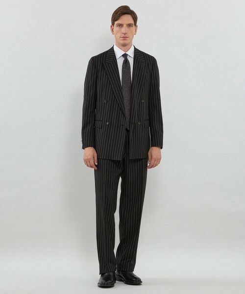 MACKINTOSH LONDON(MENS) / マッキントッシュ ロンドン メンズ ノーカラージャケット | 【ANGELICO/アンジェリコ】ピンストライプ ダブルブレステッド4Bジャケット | 詳細1