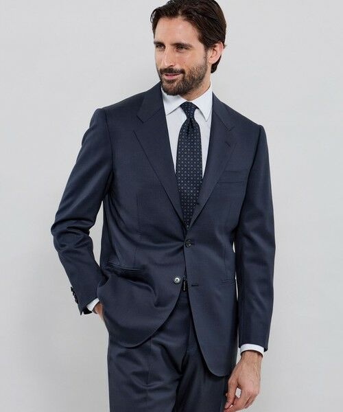 MACKINTOSH LONDON(MENS)/マッキントッシュ ロンドン メンズ ウールシルク ツイルスーツ ネイビー 42 MACKINTOSH LONDON(MENS)/マッキントッシュ ロンドン メンズ ウールシルク ツイルスーツ ネイビー 42