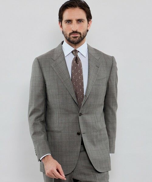 MACKINTOSH LONDON(MENS)/マッキントッシュ ロンドン メンズ ウールシルク グレンチェックスーツ ブラウン4 40 MACKINTOSH LONDON(MENS)/マッキントッシュ ロンドン メンズ ウールシルク グレンチェックスーツ ブラウン4 40