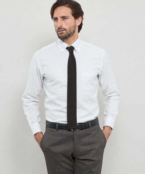 MACKINTOSH LONDON(MENS)/マッキントッシュ ロンドン メンズ 【WEB・一部店舗限定】アンドリュージャカードオックスボタンダウンシャツ ホワイト M MACKINTOSH LONDON(MENS)/マッキントッシュ ロンドン メンズ 【WEB・一部店舗限定】アンドリュージャカードオックスボタンダウンシャツ ホワイト M