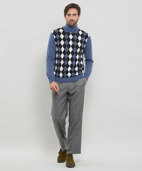 MACKINTOSH LONDON(MENS) / マッキントッシュ ロンドン メンズ ニット・セーター | 14ゲージインターシャアーガイルタートルネックニット | 詳細1