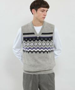 MACKINTOSH LONDON(MENS) / マッキントッシュ ロンドン 　メンズ ニット・セーター | フェアアイルニットベスト