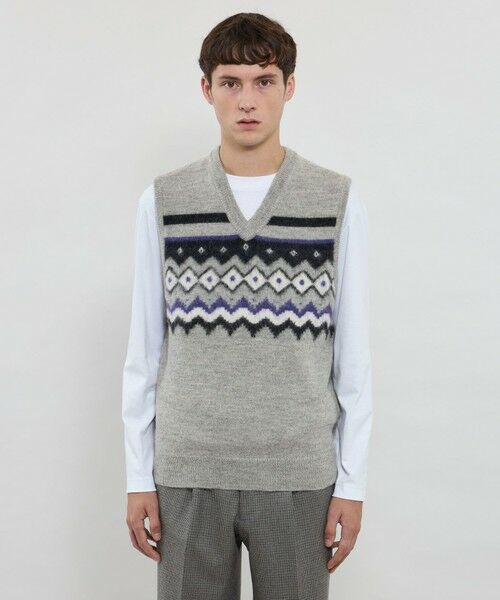 MACKINTOSH LONDON(MENS) / マッキントッシュ ロンドン 　メンズ ニット・セーター | フェアアイルニットベスト | 詳細3