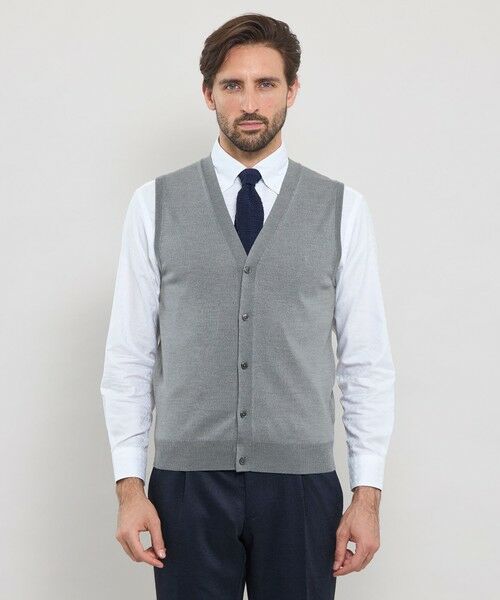 MACKINTOSH LONDON(MENS) / マッキントッシュ ロンドン 　メンズ ニット・セーター | 14ゲージウォッシャブルウールベスト | 詳細4