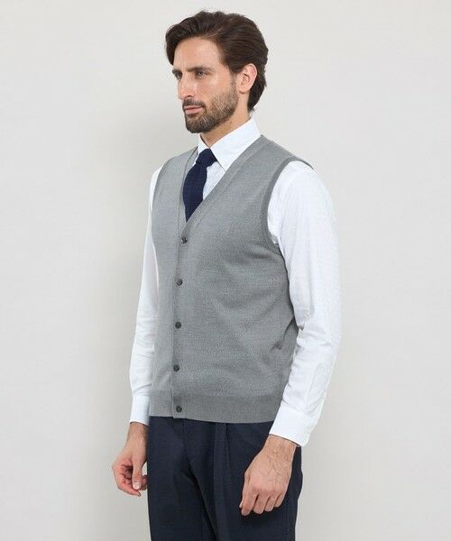 MACKINTOSH LONDON(MENS) / マッキントッシュ ロンドン 　メンズ ニット・セーター | 14ゲージウォッシャブルウールベスト | 詳細5