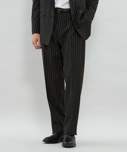 MACKINTOSH LONDON(MENS) / マッキントッシュ ロンドン メンズ その他パンツ | 【ANGELICO/アンジェリコ】ピンストライプ 1プリーツパンツ(ブラック)