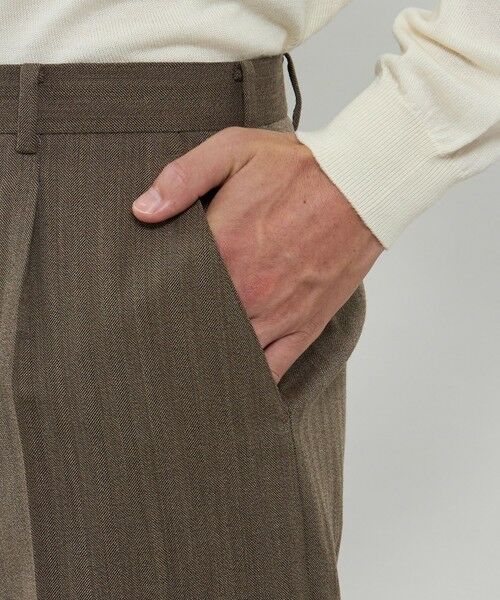 MACKINTOSH LONDON(MENS) / マッキントッシュ ロンドン 　メンズ その他パンツ | 【ANGELICO/アンジェリコ】ヘリンボーン 1プリーツパンツ | 詳細6