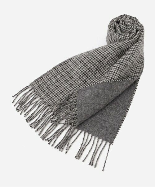 MACKINTOSH LONDON(MENS) / マッキントッシュ ロンドン 　メンズ マフラー・ショール・スヌード・ストール | ベビーアルパカ リバーシブル千鳥マフラー | 詳細5