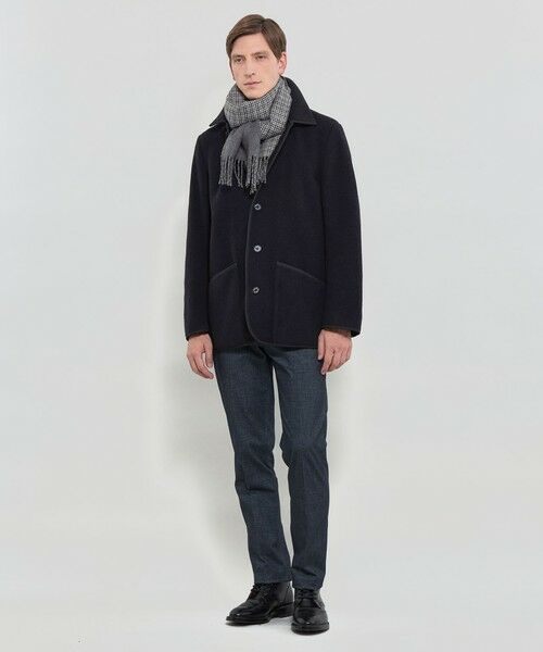 MACKINTOSH LONDON(MENS) / マッキントッシュ ロンドン 　メンズ マフラー・ショール・スヌード・ストール | ベビーアルパカ リバーシブル千鳥マフラー | 詳細1