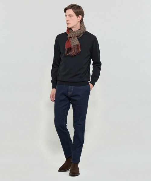 MACKINTOSH LONDON(MENS) / マッキントッシュ ロンドン 　メンズ マフラー・ショール・スヌード・ストール | ベビーアルパカ リバーシブル千鳥マフラー | 詳細2