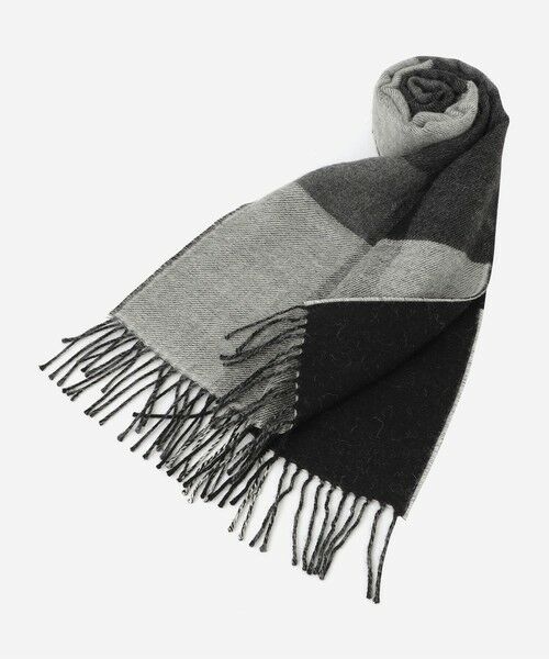 MACKINTOSH LONDON(MENS) / マッキントッシュ ロンドン 　メンズ マフラー・ショール・スヌード・ストール | ベビーアルパカ リバーシブルパネルチェックマフラー | 詳細5