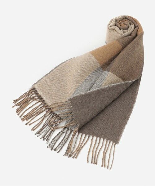 MACKINTOSH LONDON(MENS) / マッキントッシュ ロンドン 　メンズ マフラー・ショール・スヌード・ストール | ベビーアルパカ リバーシブルパネルチェックマフラー | 詳細6