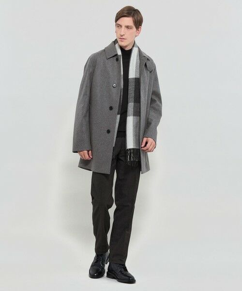 MACKINTOSH LONDON(MENS) / マッキントッシュ ロンドン 　メンズ マフラー・ショール・スヌード・ストール | ベビーアルパカ リバーシブルパネルチェックマフラー | 詳細1