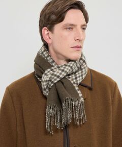 MACKINTOSH LONDON(MENS) / マッキントッシュ ロンドン 　メンズ マフラー・ショール・スヌード・ストール | ベビーアルパカ リバーシブルガンクラブチェックマフラー
