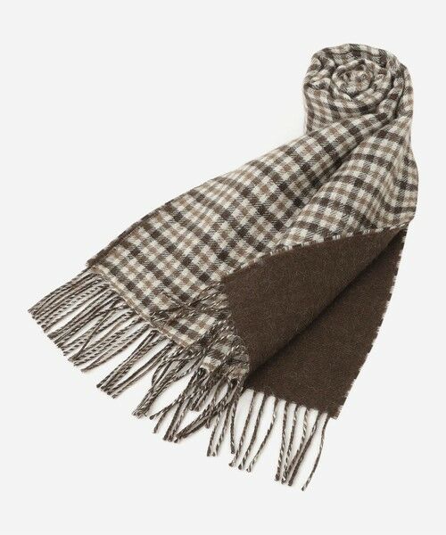 MACKINTOSH LONDON(MENS) / マッキントッシュ ロンドン 　メンズ マフラー・ショール・スヌード・ストール | ベビーアルパカ リバーシブルガンクラブチェックマフラー | 詳細4