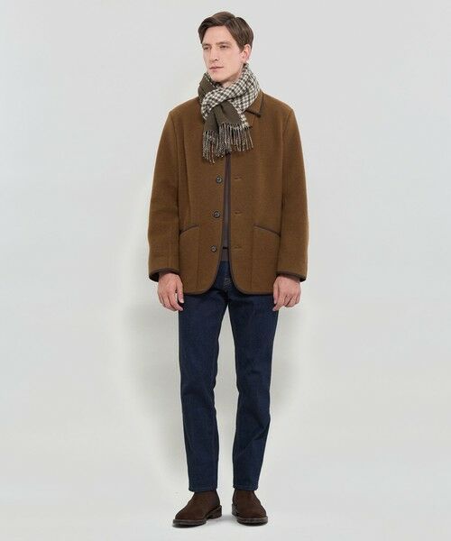 MACKINTOSH LONDON(MENS) / マッキントッシュ ロンドン 　メンズ マフラー・ショール・スヌード・ストール | ベビーアルパカ リバーシブルガンクラブチェックマフラー | 詳細1