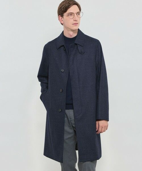 MACKINTOSH LONDON(MENS)/マッキントッシュ ロンドン メンズ 【DUNFORD】【Loro Piana Fabric】チェックウールステンカラーコート ブルー6 40 MACKINTOSH LONDON(MENS)/マッキントッシュ ロンドン メンズ 【DUNFORD】【Loro Piana Fabric】チェックウールステンカラーコート ブルー6 40