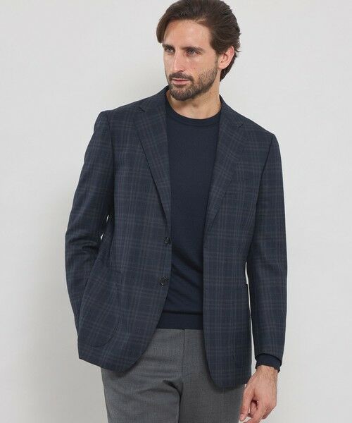MACKINTOSH LONDON(MENS)/マッキントッシュ ロンドン メンズ 【NEW BRIDGE】 【Di Pray/ディプレイ】シルクツイードチェックジャケット ネイビー 180 MACKINTOSH LONDON(MENS)/マッキントッシュ ロンドン メンズ 【NEW BRIDGE】 【Di Pray/ディプレイ】シルクツイードチェックジャケット ネイビー 180