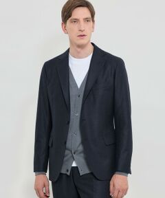 MACKINTOSH LONDON(MENS) / マッキントッシュ ロンドン 　メンズ ノーカラージャケット | 【FLEX JERSEY】バランサーキュラーセットアップジャケット