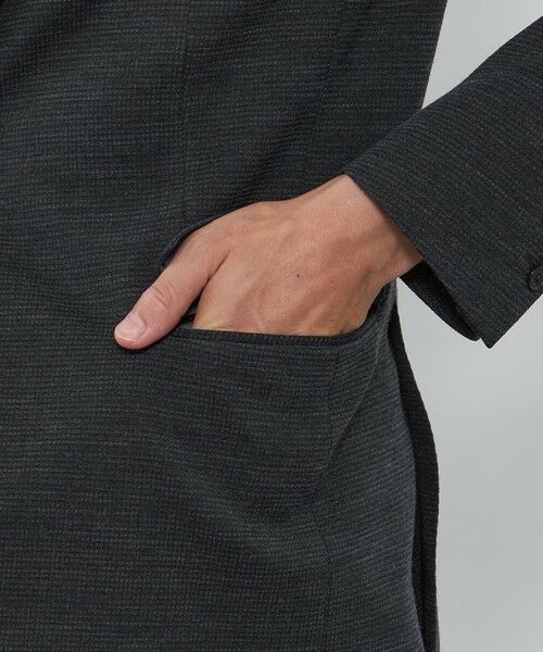 MACKINTOSH LONDON(MENS) / マッキントッシュ ロンドン メンズ ノーカラージャケット | 【WEB・一部店舗限定】【FLEX JERSEY】マイクロチェックジャージーセットアップジャケット | 詳細7