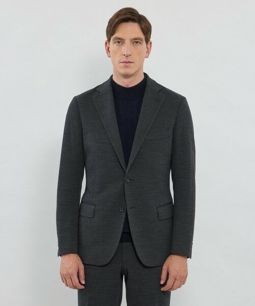 MACKINTOSH LONDON(MENS) / マッキントッシュ ロンドン メンズ ノーカラージャケット | 【WEB・一部店舗限定】【FLEX JERSEY】マイクロチェックジャージーセットアップジャケット | 詳細3