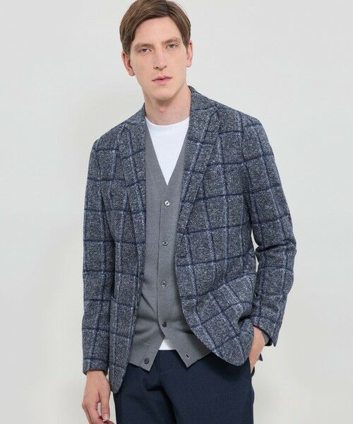 MACKINTOSH LONDON(MENS)/マッキントッシュ ロンドン メンズ 【FLEX JERSEY】【ROMA/ローマ】チェックジャケット ブルー6 38 MACKINTOSH LONDON(MENS)/マッキントッシュ ロンドン メンズ 【FLEX JERSEY】【ROMA/ローマ】チェックジャケット ブルー6 38