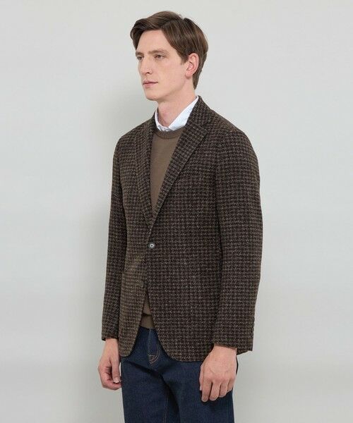 MACKINTOSH LONDON(MENS) / マッキントッシュ ロンドン メンズ ノーカラージャケット | 【FLEX JERSEY】【ROMA/ローマ】ハウンドトゥースジャケット | 詳細3