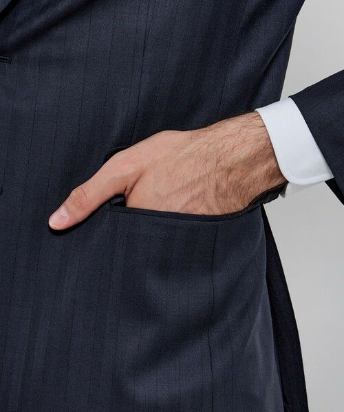 MACKINTOSH LONDON(MENS) / マッキントッシュ ロンドン 　メンズ セットアップ | 【NEW BRIDGE】Super150's シャドーストライプスーツ | 詳細7