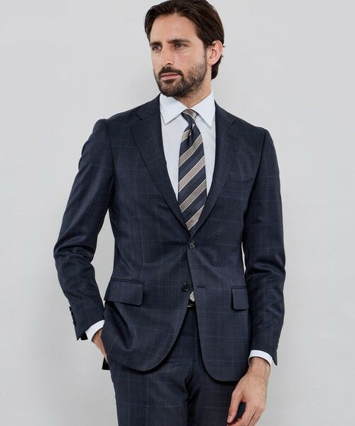 MACKINTOSH LONDON(MENS)/マッキントッシュ ロンドン メンズ 【NEW BRIDGE】Super150's コンビネーションチェックネイビースーツ ネイビー 42 MACKINTOSH LONDON(MENS)/マッキントッシュ ロンドン メンズ 【NEW BRIDGE】Super150's コンビネーションチェックネイビースーツ ネイビー 42